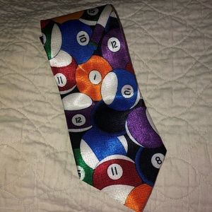 Men’s NWT Handmade “Cue Ball” Necktie for the Pool Playing Enthusiast by Giorgio